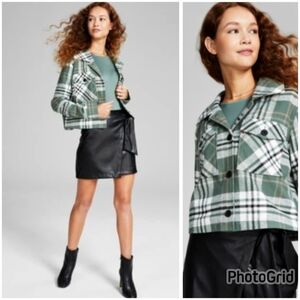 Plaid Green Jacket for Women